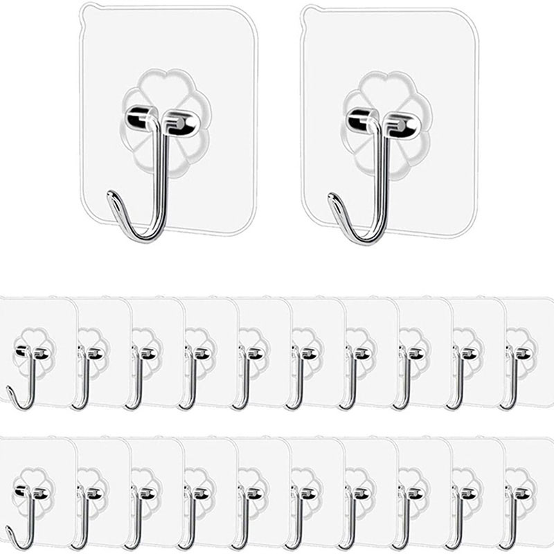 2-10Pcs Screw Wall Hooks Self Adhesive Hangers Seamless Nail Screw Free Sticker Hook for Wall Mount Kitchen Bathroom Home Office: S / DARK GRAY