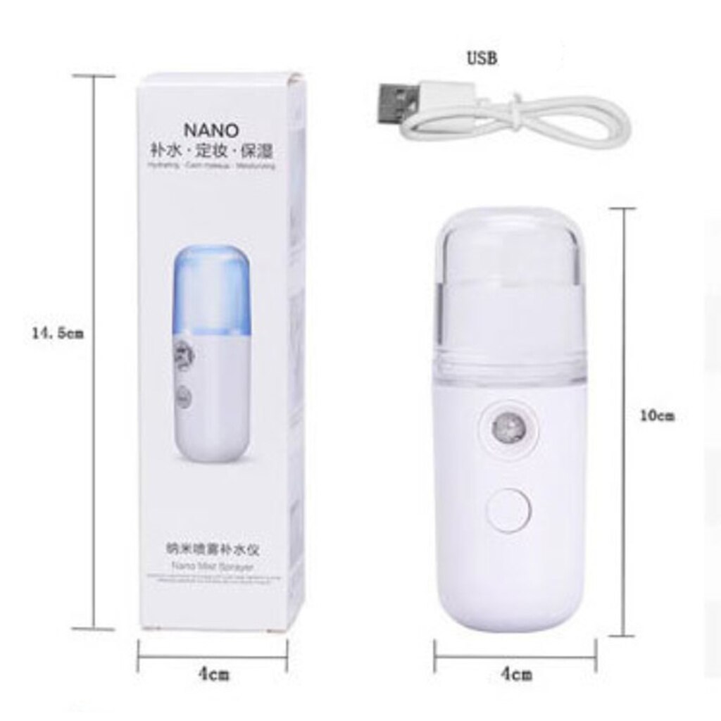 Portable USB Nano Mist Sprayer for Disinfecting & Face Hydration Beauty Device Nano Handy Mist Spray Facial Steamer Sprayer