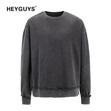 Heyguys vaskede sweatshirts herremærke orignal casual pullover til mig efterår