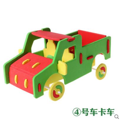 Voiture 3D stéréo EVA faite à la main pour enfants, éducatif de bricolage: 6
