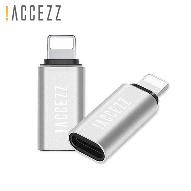 ! ACCEZZ Mini IOS USB Adapter Typ-C Weibliche Zu beleuchtung Männlichen Für Apfel Adapter Für iphone X XS XR 8 7 Plus synchronisieren Ladegerät Konverter