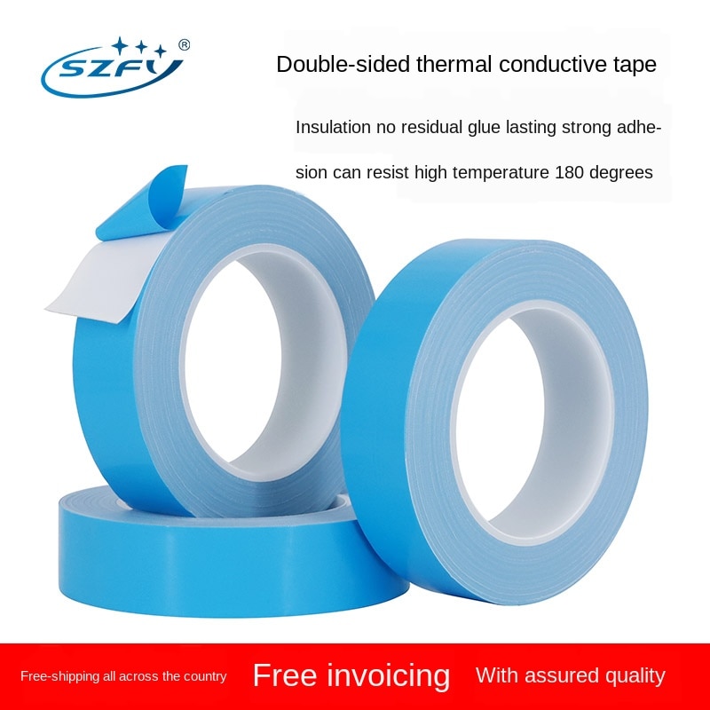 25m 8/10/12/20mm Width Double Sided Transfer Heat Tape Thermal Conductive Adhesive Tape For PCB CPU LED Strip Light Heatsink