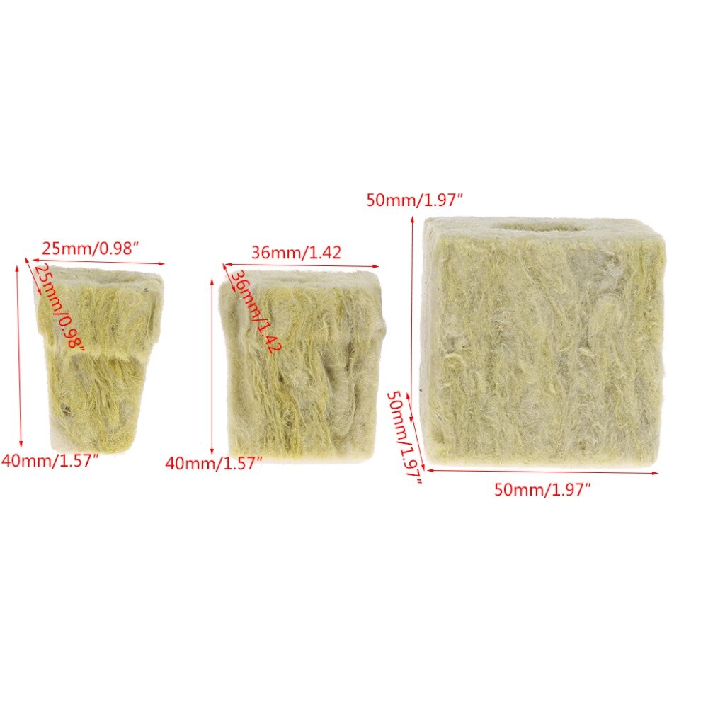 Miljövänlig rockwool kub hydroponic odlingsmedier jordlös odling plantering kompress bas