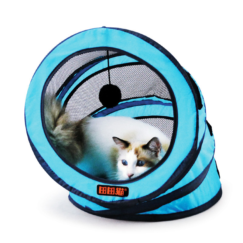 haut de gamme respirant spirale pliable chat tunnel multicolore en option chat canal chat jeux