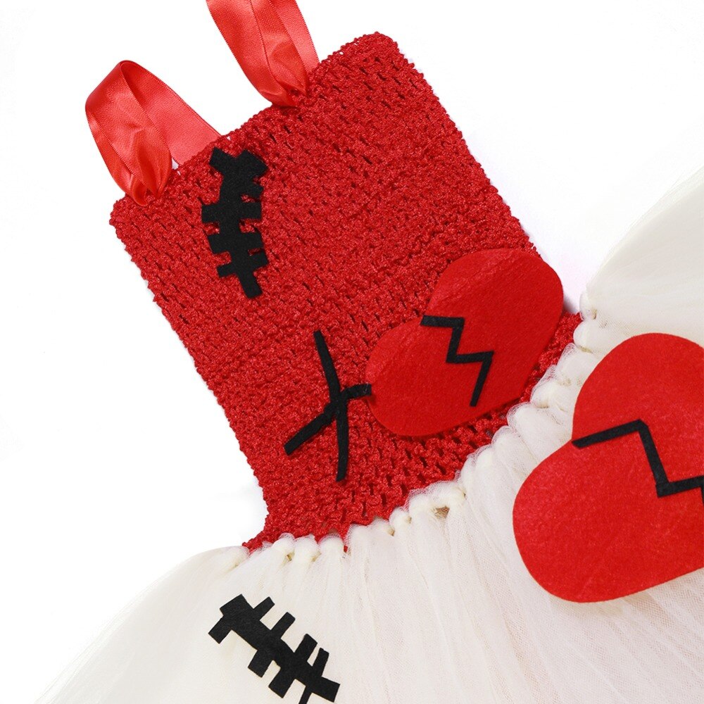 Voodoo pop tutu jurk meisjes halloween gothic griezelig naaien breken hart rollenspel kostuum kleine kinderen verjaardag outfit kleding