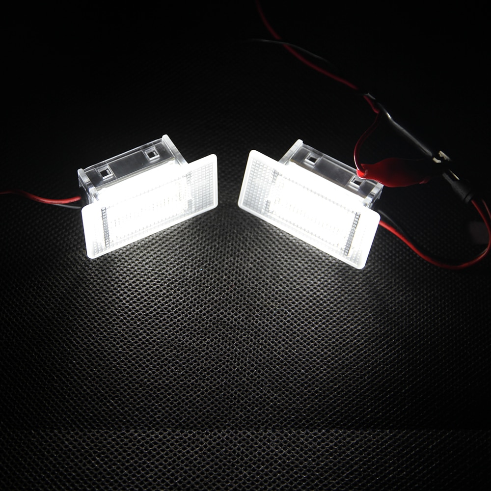 2 pcs 12V 6000K Xenon White Car Footwell Luggage Trunk LED Compartment Light for Ford Focus MK1 II Cabriolet Fiesta Escort