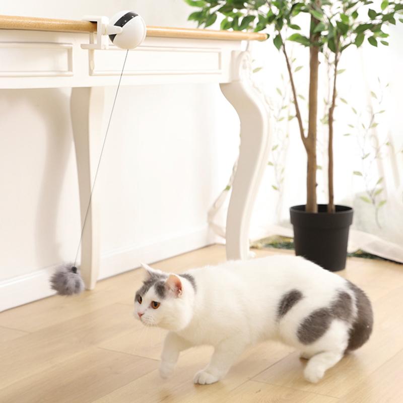 Juguete interactivo para mascotas, artefacto eléctrico con bola de elevación automática para gatos, perfecto rompecabezas inteligente para engañar al animal