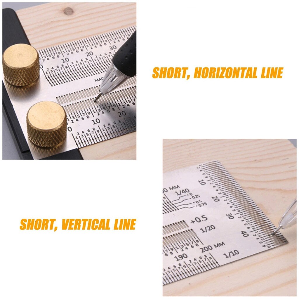 Multifunctional Ultra Precision Marking Ruler Scale Ruler T-type Hole Stainless Scribing Sales