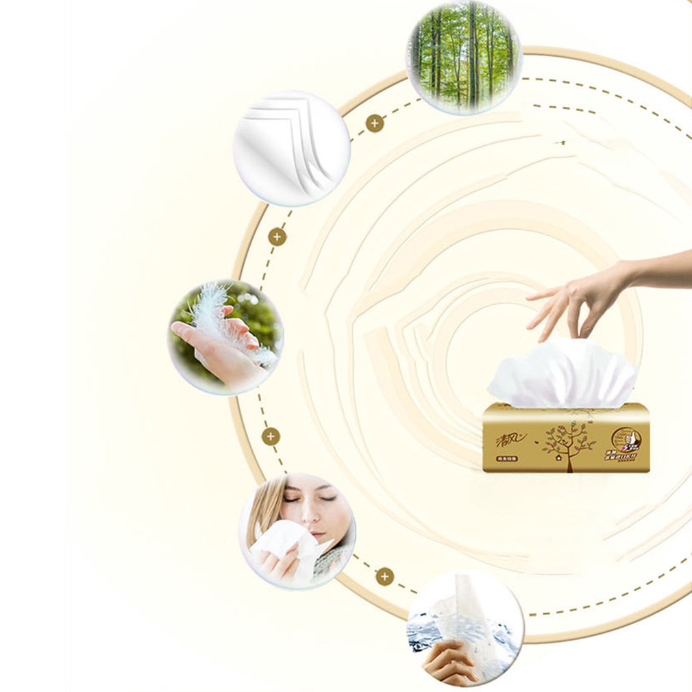 180 Pumping 2 Layers Pumping Paper Giveaway Tissue Paper Primary Wood Pulp Paper Household Toilet Paper 3 Rolls