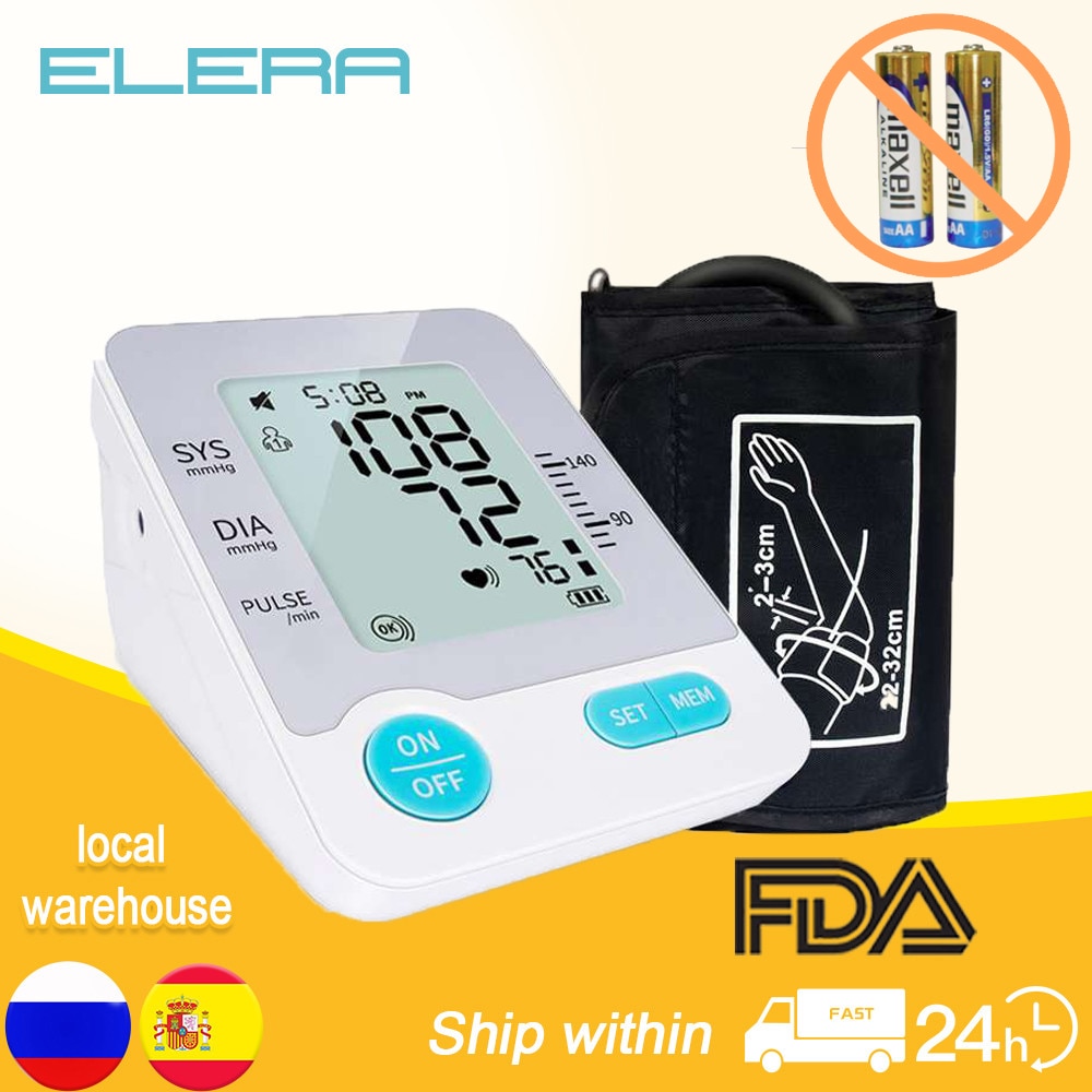 Digitale Bloeddrukmeter Bovenarm Tonometer Draagbare Bloeddrukmeter Automatische Bloeddrukmeter Tensiometro