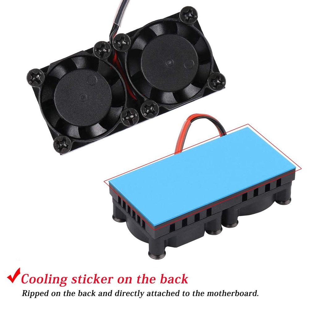 Raspberry Pi 4 Model B Dual Fan with Heat Sink Ultimate Double Cooling Fans Passive Cooler for Raspberry Pi 4B for RPI 3B+