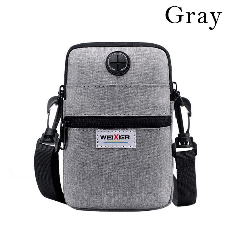 Men Bag Messenger Backpack Shoulder Bags Men's Simple Casual Waterproof Oxford Cloth Pocket Travel Business Handbag: B-gray