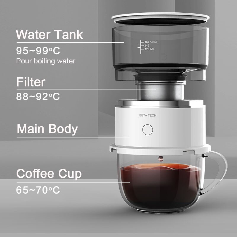 Mini cafetera de goteo portátil, máquina de café Espresso automática inalámbrica para viajar, acampar, senderismo, al aire libre, recomendado