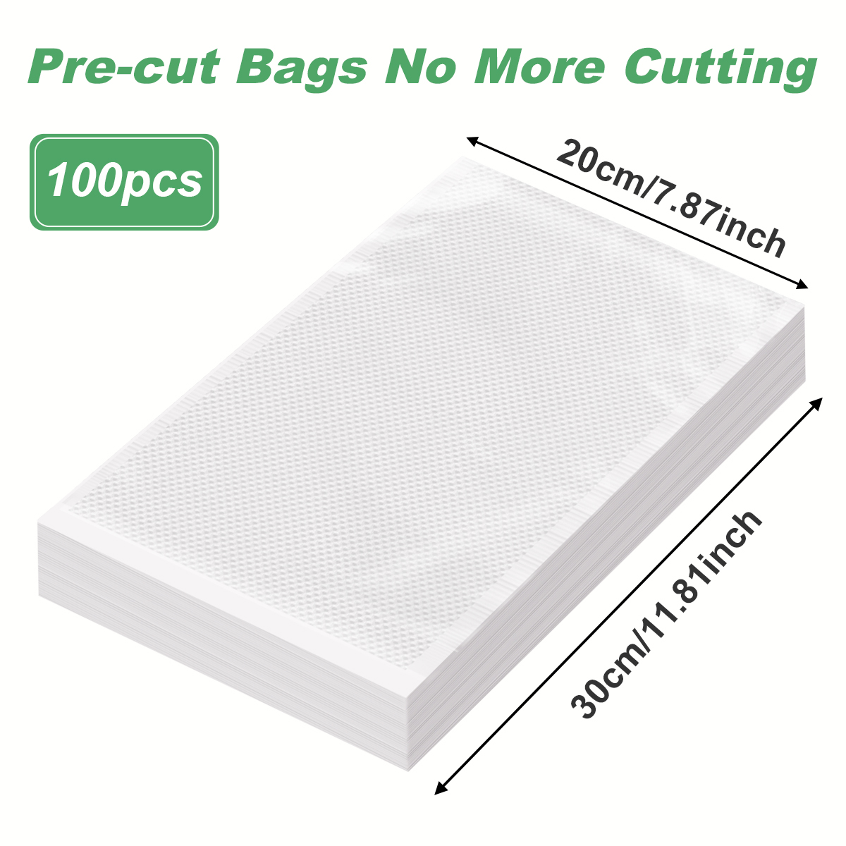 Bolsas de vacío de cocina para sellador al vacío de alimentos, máquina de embalaje, bolsa de almacenamiento de alimentos, accesorios de cocina sin BPA, 100 unids/lote: plum