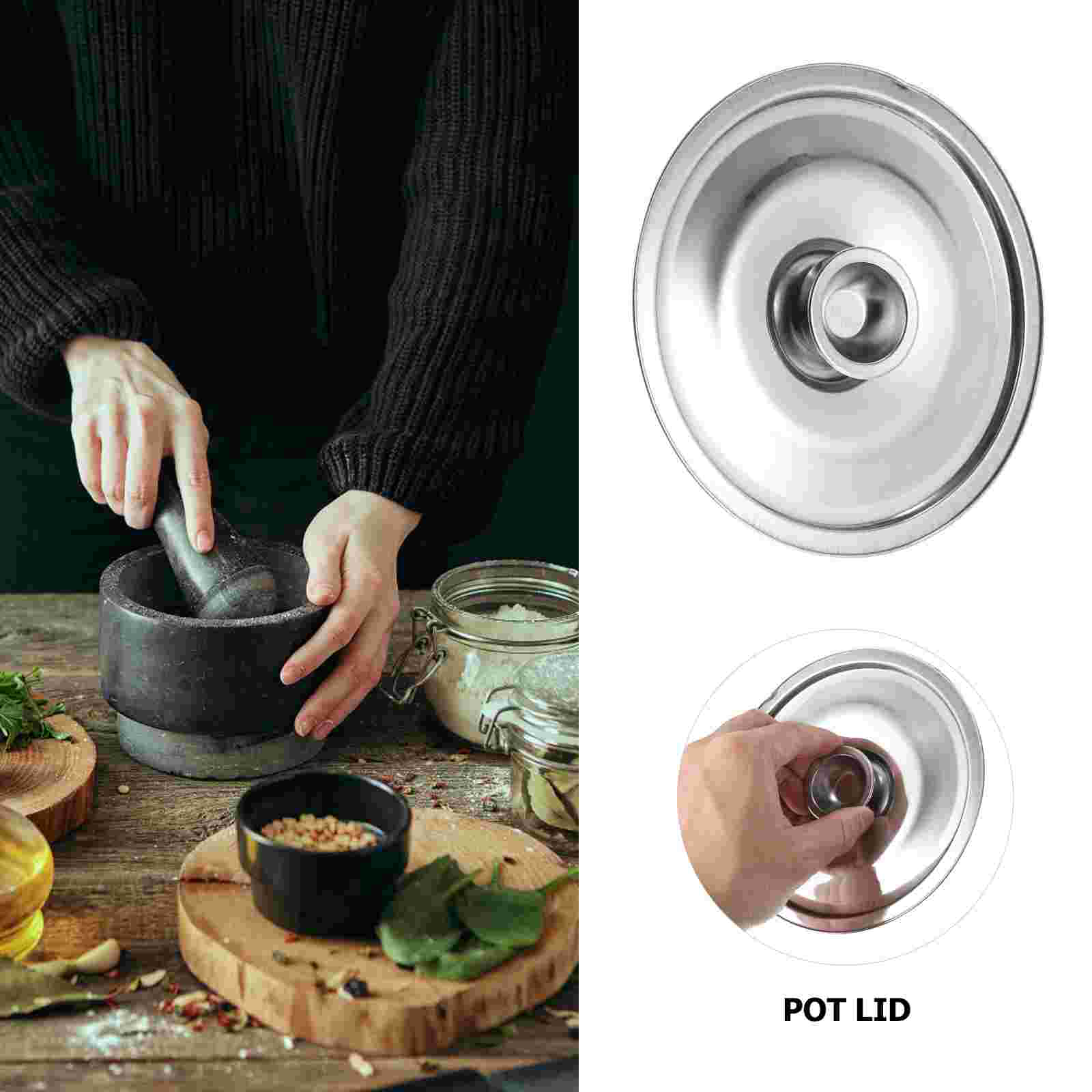 Doitool Universal- deckel Edelstahl Töpfe Pfannen Pfannen runde Topf deckel decken Kochgeschirr Bratpfanne Gusseisen Pfanne 16cm