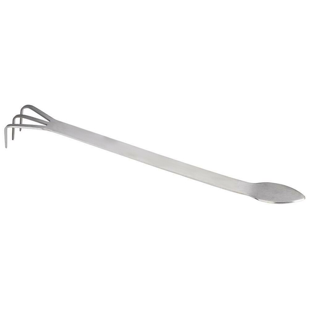 Bonsai plante rustfrit stål rod rive fast jord hjem 2 in 1 mix-funktion haveredskaber blomst holdbar praktisk pincet: Tryk på rive