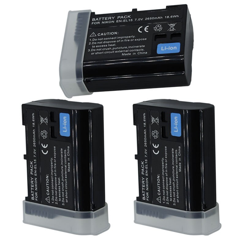 4X En EL15 EN-EL15 EL15A Batterij + Lcd Dual Charger Voor Nikon D500,D600,D610,D750, d7000, D7100,D7200,D800,D800E,D810,D810A V1: 3battery