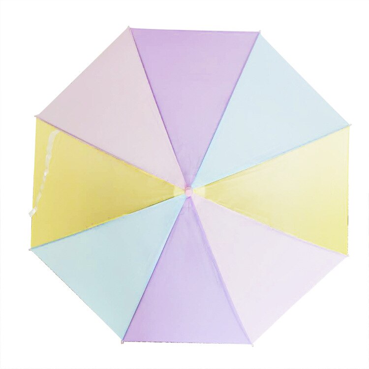 Transparent regn paraply reklam paraply automatisk rak poleumbrella regn paraplyalongumbrella regn paraply: Frostat regnbåge umb