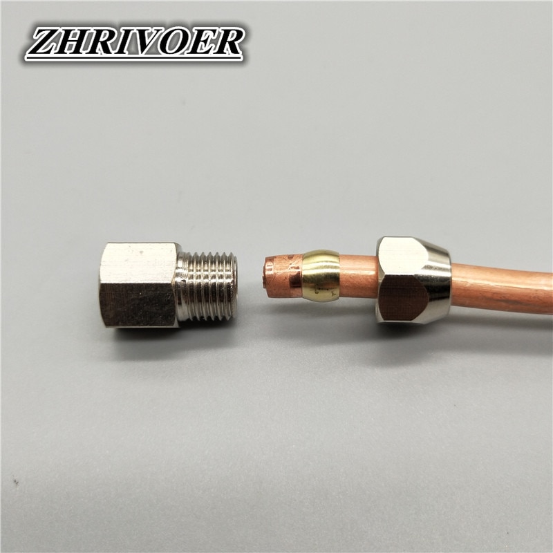 Anel de bloqueio tubo de óleo de compressão virola tubo de compressão encaixe conector tubo 4 6 8 10 12mm rosca fêmea m14x1.5 m20x1.5