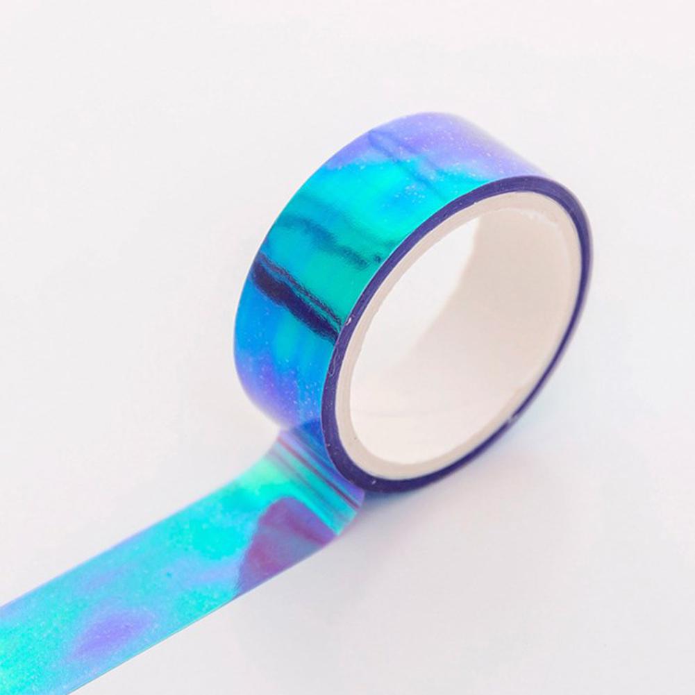 Kleurrijke Diy Scrapbooking Decoratieve Tape Adhesive Label Sticker Masking Papier Verpakking: purple