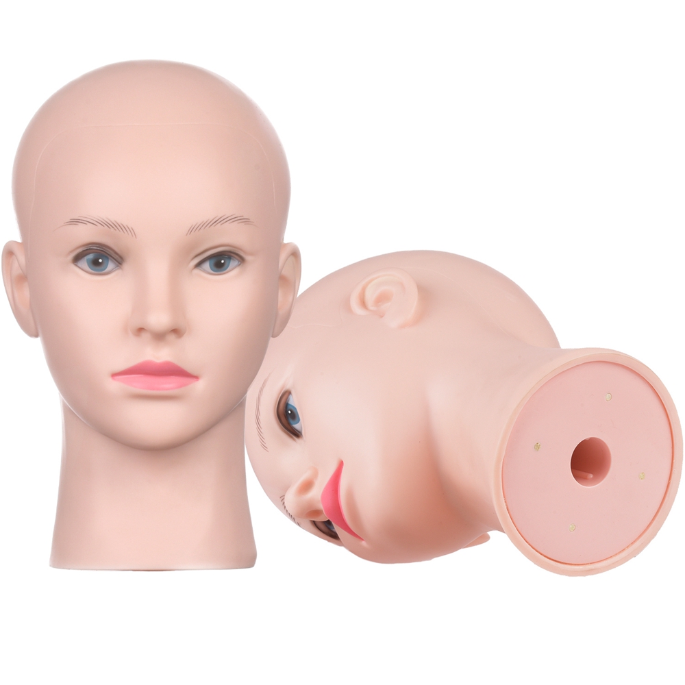 1pcs Wig Head Soft Teaching Head Female Mannequin Head For Making Wigs ，Display Wigs Manikin Head Training Head without Hair: Gold
