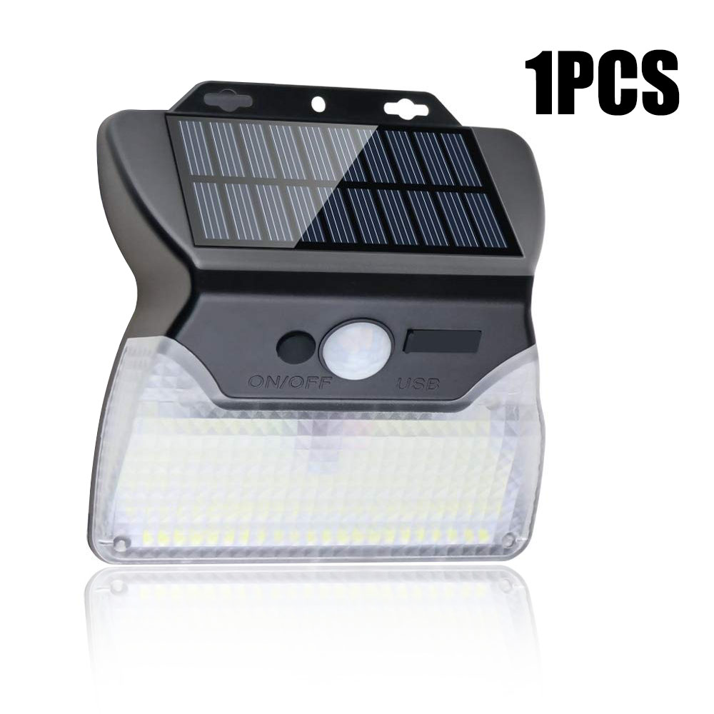 Solar Lights Outdoor 208leds IP65 Waterproof Wireless Motion Sensor Light 270°Wide Angle Easy-to-Install Security Wall Lights: 1pcs  110leds