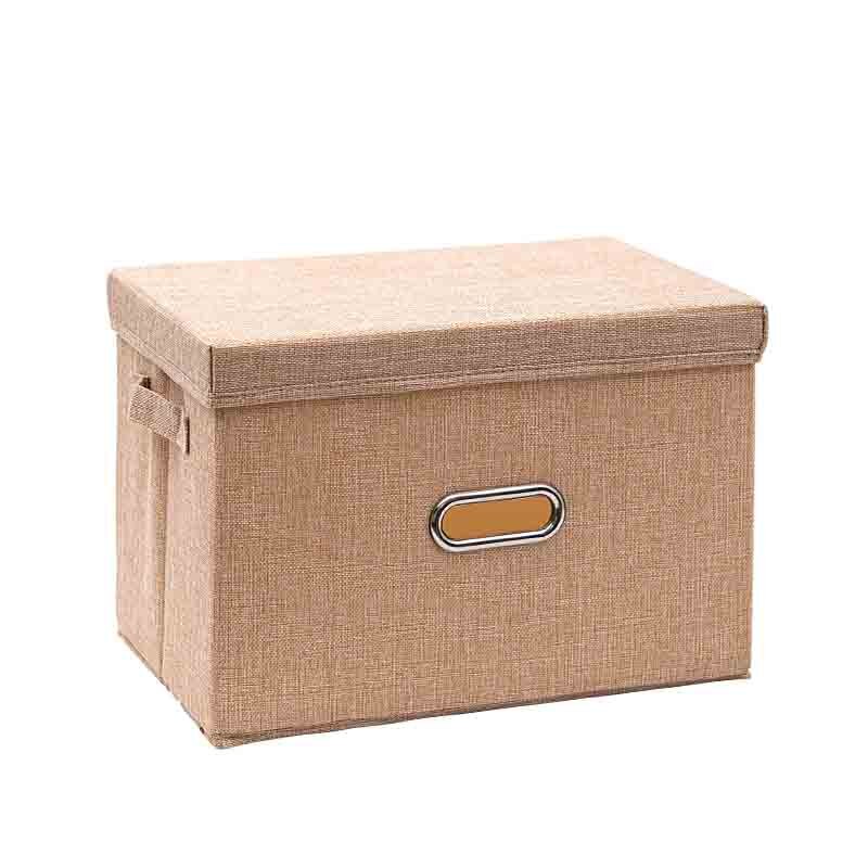 5 Sizes Cube Non-Woven Folding Storage Box For Toys Fabric Storage Bins With Lid Home Bedroom Closet Office Nursery Organizer: 37X27X26CM / Yellow