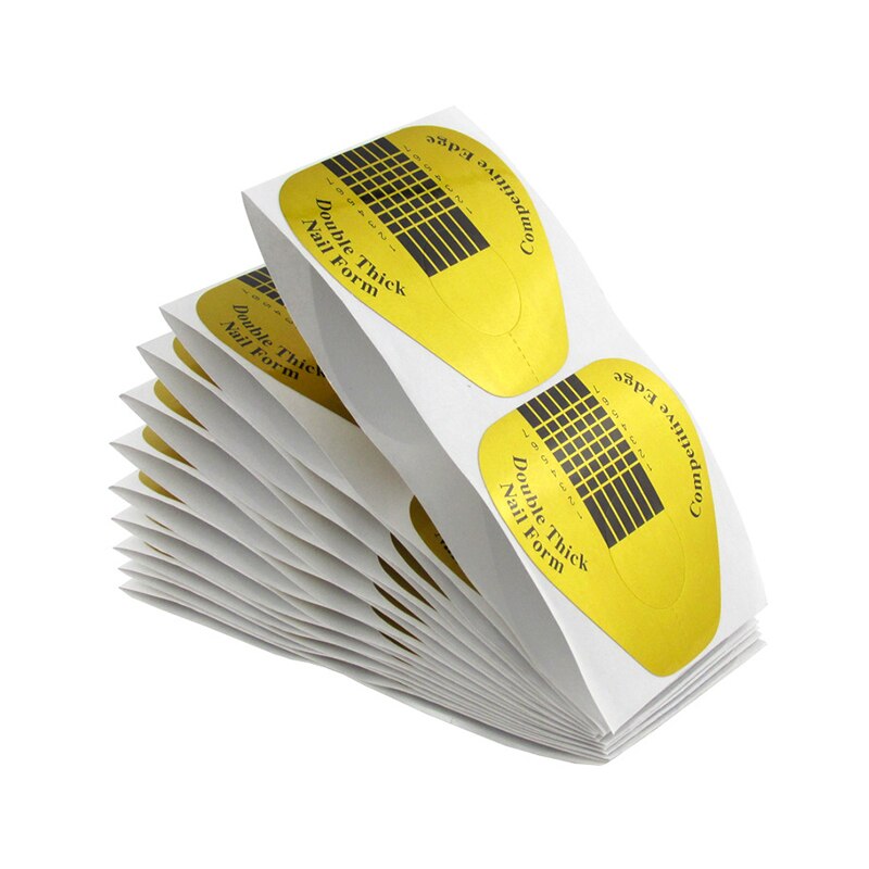 100 Pcs Professionele Nail Forms Extension Gids Sticker Acryl U-vorm Nail Art Folies voor Poolse Gel Franse Tips gereedschap