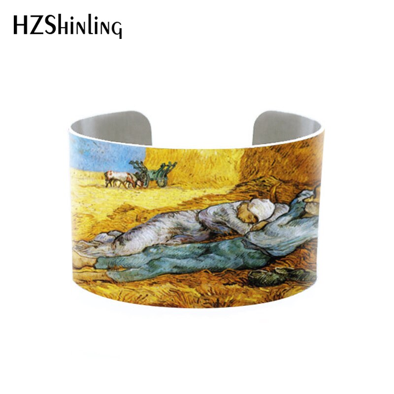 Starry Night Van Gogh cuff bracelet Vincent van Gogh Bangle Wristband Sunflowers Jewelry Floral Famous Paintings, Famous Artist: 3