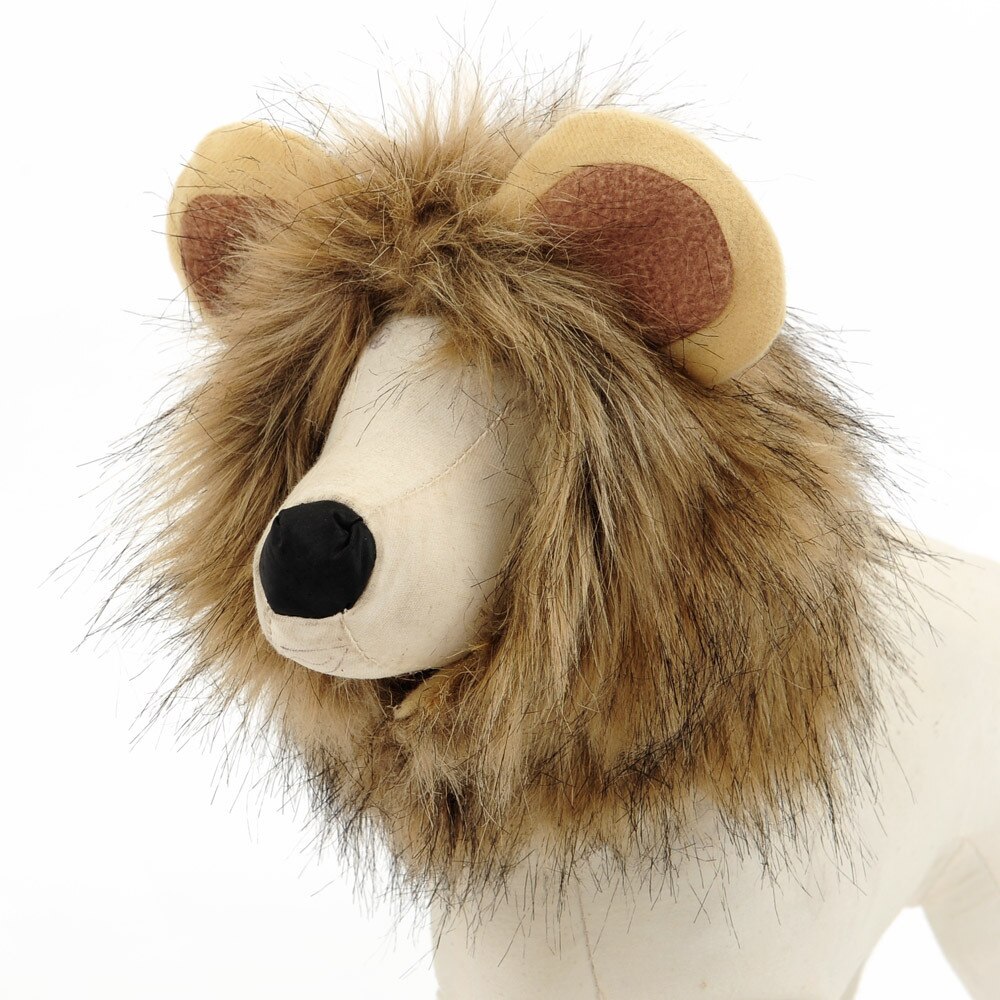 Chats vêtements Lion crinière chat Costume Lion cheveux perruque casquette chien Costumes pour petits chiens noël Halloween animaux Costumes produits pour animaux de compagnie