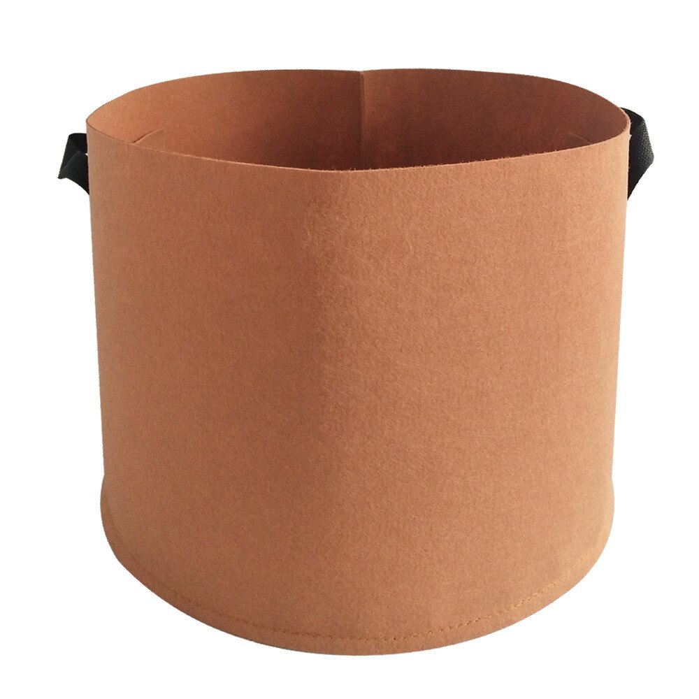 25 # Groeien Zakken Plant Pot Diy Aardappel Growplanter Feltcloth Planten Container Bag Thicken Tuin Pot Voor Tuin En Groente patch: Brown