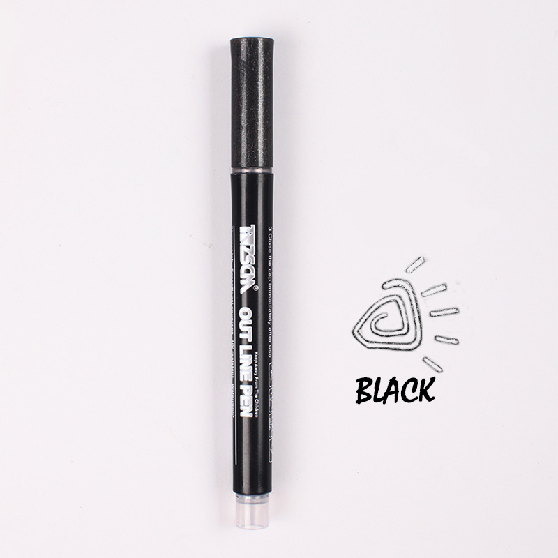 Metallic Marker Pen Metal Waterproof Permanent Marker Drawing Painting DIY Photo Album Scrapbooking Crafts Card Making 1PC: black