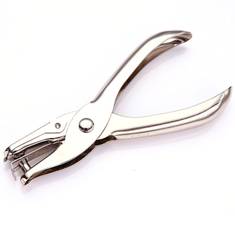 6mm- huls skolekontor rustfrit stål enkelt hul puncher hånd papir punch til scrapbooking kant