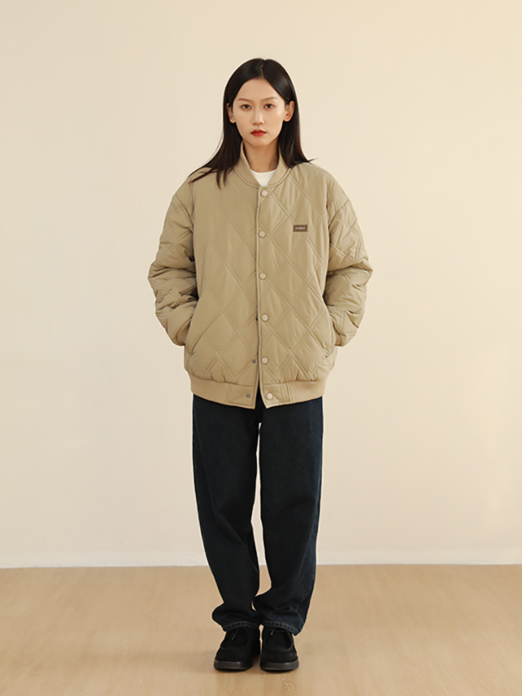 Verdikte Honkbal Uniform Jack Vrouwen Winter 2023 Koreaanse Losse Mode All-Match Oversized Straat Katoenen Jas