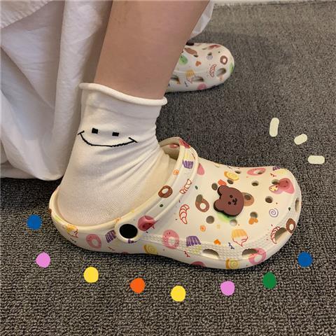 Jelly Sandals Women Summer Girl Kawaii Shoes Sanitary Clogs Flat Beach Casual Slippers: tpbaixx / 36-37