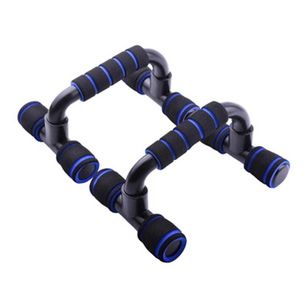 1 Paar I-Vormige Push-Up Rack Fitness Apparatuur Hand Spons Grip Bars Spier Training Push Up Bar borst Home Gym Body Building: blue