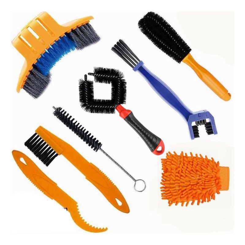 Portable Bicycle Cleaning Kit Bike Wash Brush Tool Set Bicycle Chain Cleaner Scrubber Brushes Repair Tools For MTB Road Bike: Set 3