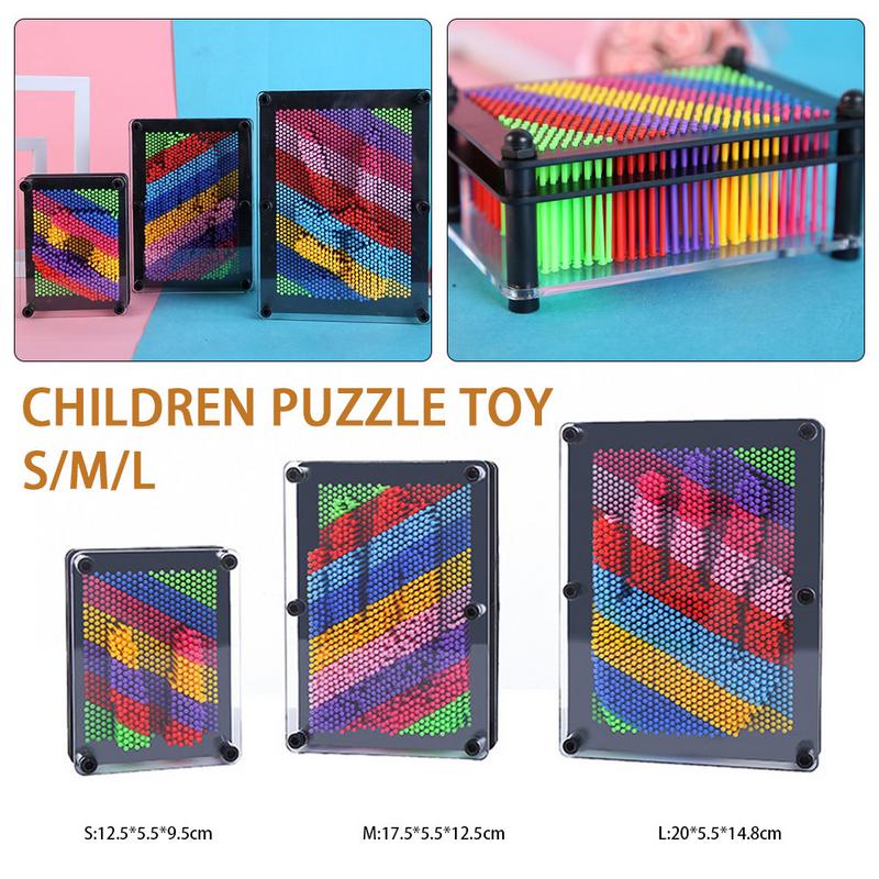 1 PC 3D Clone Pin Art Plastic Speelgoed Grappig Spel Pinart 3D Clone Vorm Pin Art Shoumo Kleurrijke Naald Kind krijgen Gezicht Palm Model