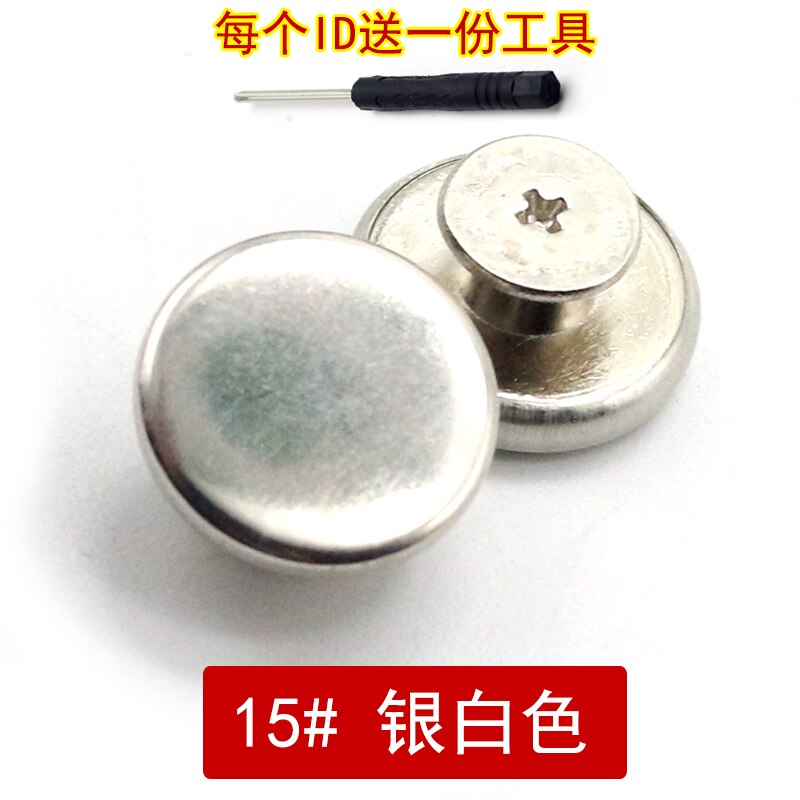 2 sztuki guzików robić jeansów, regulowany guzik w pasie, odpinany gwóźdź - darmowa zmiana talii, zestaw robić mocowania guzików w pasie spodni, darmowe narzędzia diy: 15