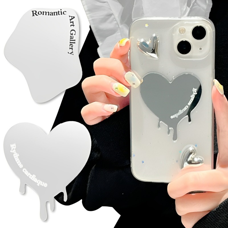 Samoprzylepne akrylowe lusterko na telefon komórkowy dla kobiet Dziewczyna Przenośne lusterko na telefon komórkowy Naklejki Ins Korea Dekoracja