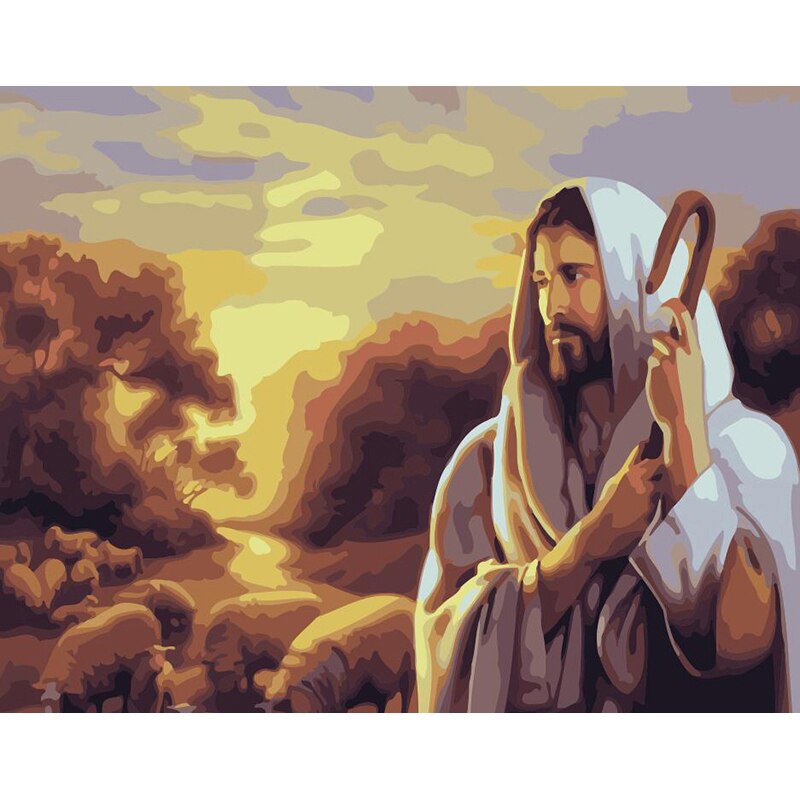 Custom Paint By Number For Adults DIY Unframed Decor Oil Painting By Numbers Set Pictures Canvas Painting Living Room Wall Art: 1283