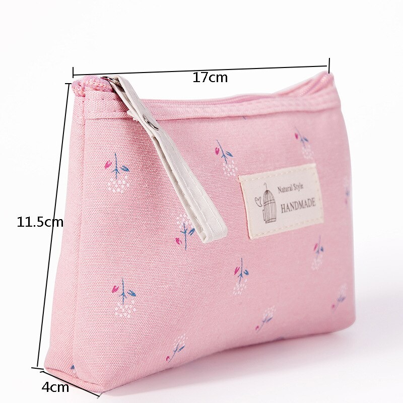 Canvas Vrouwen Make-Up Tas Bloemenprint Toiletartikelen Organizer Rits Zak Reizen Wassen Pouch Cosmetische Bag Vrouwelijke Make Up Tassen