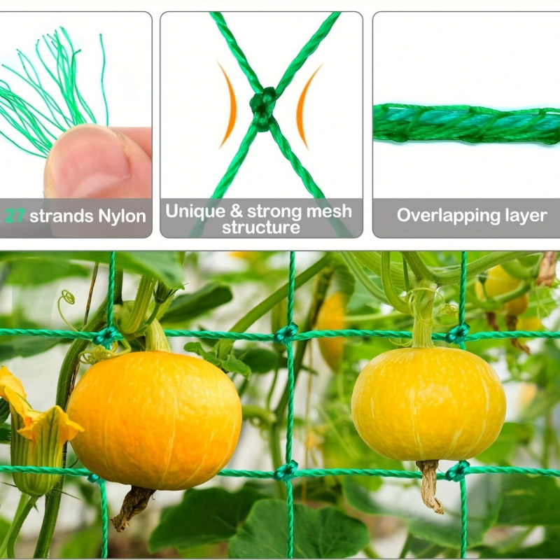 Spaliernetz aus Haustier-Material für Kletterpflanzen – langlebiges und leichtes Pflanzenstütznetz für Gartenpflanzen, 197 x 70,87 Zoll Pflanzennetz