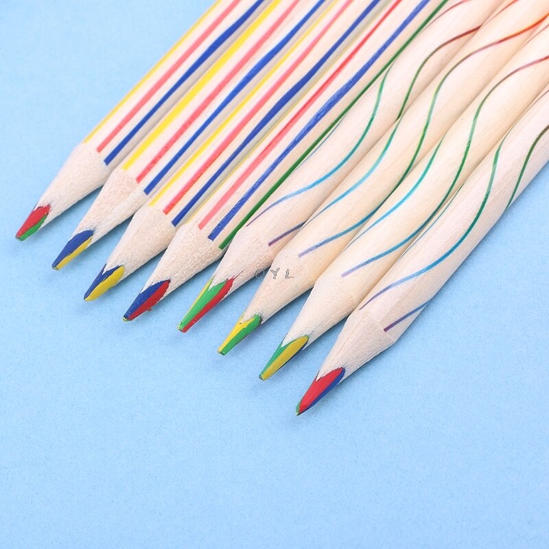 1pc schattige houten regenboogpotloden om zelf te maken voor tekenen en schilderen op school.