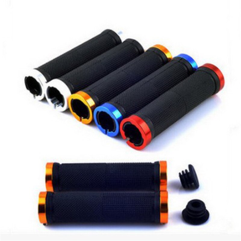 Convenient Durable 1 Pair Double Lock On Locking Mountain BMX Bike Bicycle Cycling Handle Bar Grips#259747