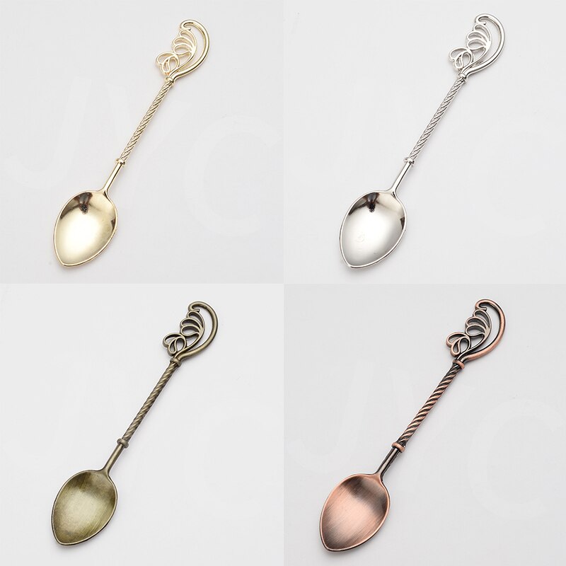 Cuillère en laiton Imitation classique, réplique Antique, petite cuillère, thé de l&#39;après-midi, fourchette à Dessert rétro cuillère à café, ustensiles de table, outils de cuisine