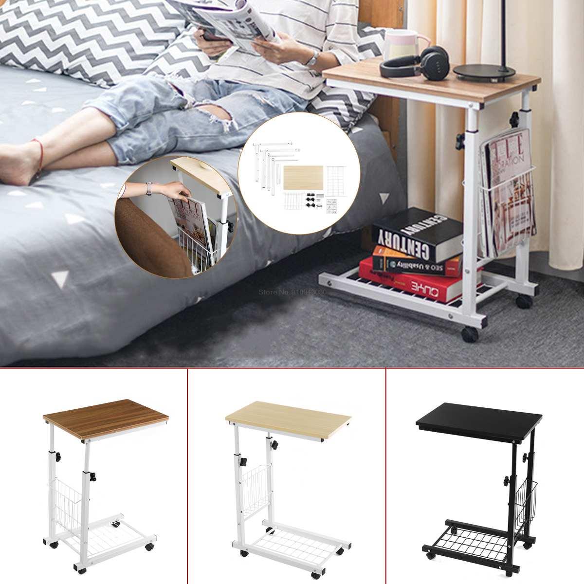Liftable Bed Computer Desk Laptop Computer Desk Removable Rack Storage Table Bearing Capacity 30kg