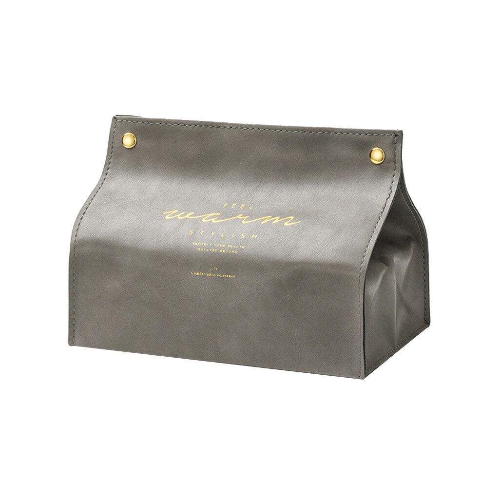Tissue Case Box Reusable Nordic Style Napkin Tissue Holder Tissues Box Paper Dispensing Case Table Tissue Box Cover Holder: Gray