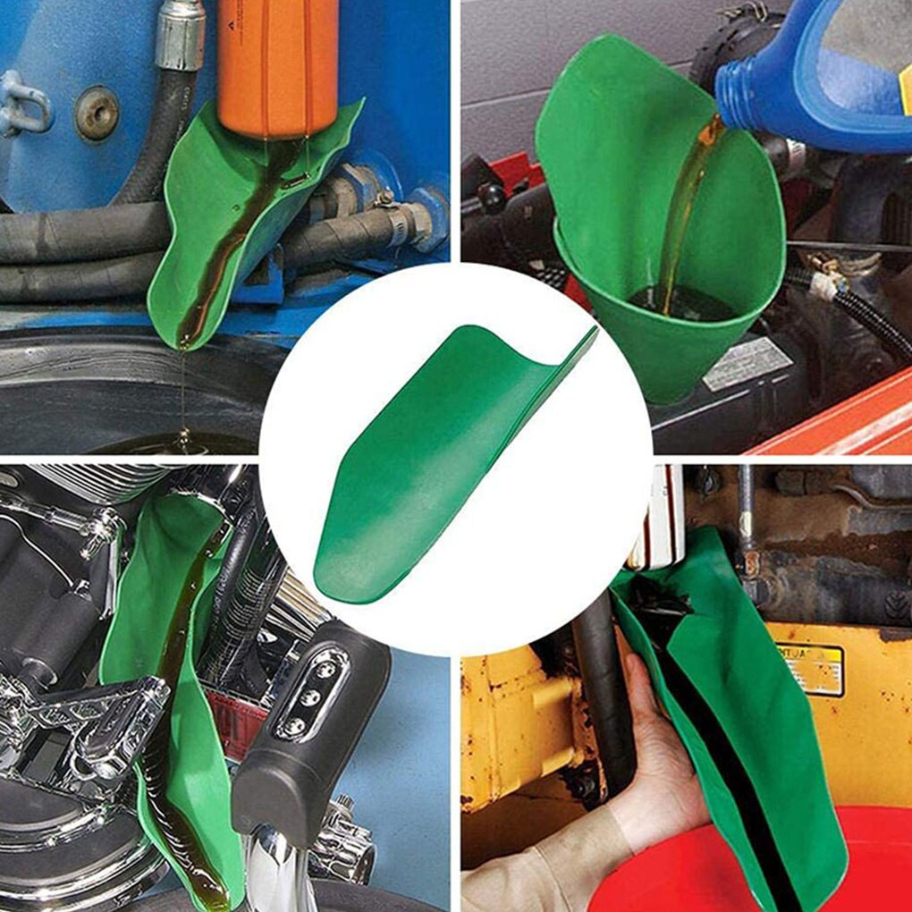 Olie Aftappen Tool Auto Motorfiets Motorolie Flexibele Rubber Aftappen Trechter Auto Reparatie Tool