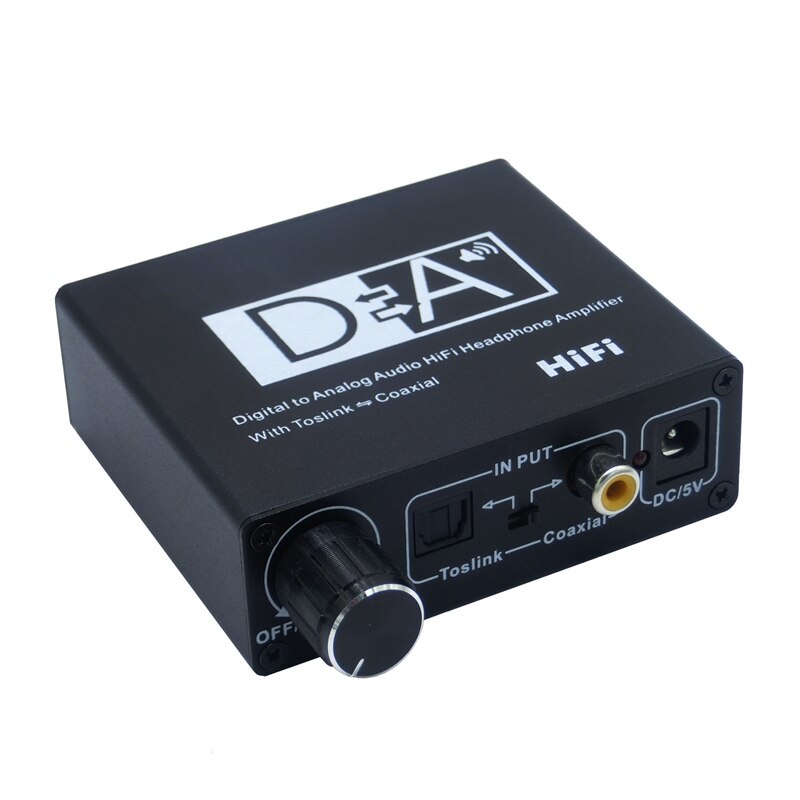 Digital Optical to Analog Audio with Volume Control Coaxial to Optical 3.5mm Digital to Analog Audio Converter
